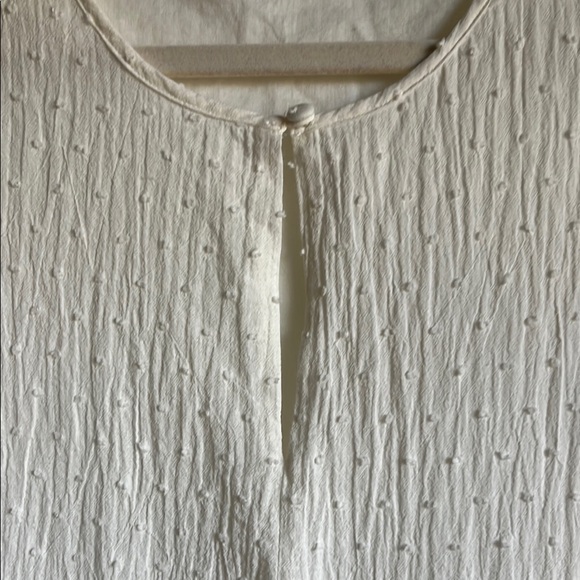 Madewell Swiss Dot Cotton Cream Cottage Core Easter Coastal Boho Maxi Dress Sz M - Picture 8 of 13